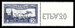 * N°6c, 1F50 Outremer Perforé 'E.I.P.A.30' Renversé, Bdf, TB (certificat)  Qualité: *  Cote: 580 Euros - 1927-1959 Neufs