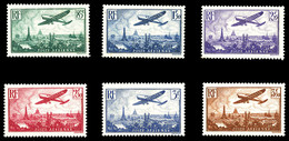 ** N°8/13, Série Avion Survolant Paris, TB  Qualité: **  Cote: 300 Euros - 1927-1959 Mint/hinged