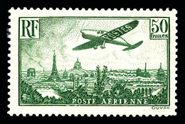 * N°14b, 50F Vert-foncé, Une Dent D'angle Arrondie Sinon TB  Qualité: *  Cote: 1400 Euros - 1927-1959 Ungebraucht