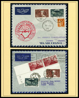 O Collection De 8 Lettres + 4 Timbres Presentée Sur Pages D'Album, Des Destinations (Uruguay, Brésil X2, Guyane, Tonkin, - 1927-1959 Ungebraucht