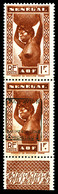 ** N°6, Timbre Du Sénégal, 1F Brun-rouge Surchargé 'PAR AVION RICHELIEU' TENANT A NON SURCHARGE, RARE Et SUPERBE (certif - Poste Aérienne Militaire