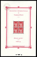 ** N°1b, Exposition Philatélique De Paris 1925, Avec Cachet De L'exposition Hors Timbres, FRAICHEUR POSTALE, SUP (certif - Mint/Hinged