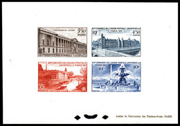 ** N°780/83, 12ème Congrès De L'Union Postale, Non Dentelé, Tirage 200 Exemplaire. SUPERBE. R.R. (certificat)  Qualité:  - Mint/Hinged