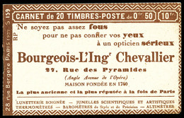 ** N°199-C23, Série 159-RP, BOURGEOIS L'ING Et EU. TTB  Qualité: ** - Sonstige & Ohne Zuordnung