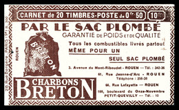 ** N°283-C5, Série 300 ROUEN, CHARBON BRETON Et EU, Daté Du 28.8.33. SUP. R.R. (certificat)  Qualité: ** - Sonstige & Ohne Zuordnung