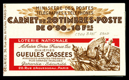 ** N°368-C2, Série 50, GUEULES CASSEES Et EU, Daté Du 27.1.39. TTB  Qualité: ** - Autres & Non Classés