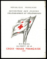 ** Carnet Croix Rouge De 1955, TB (certificat)  Qualité: **  Cote: 450 Euros - Red Cross