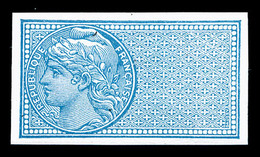 * N°33d, 15c Bleu Sans Légende Non Dentelé, Très Jolie Pièce, Rare (certificat)  Qualité: *  Cote: 1300 Euros - Mint/Hinged
