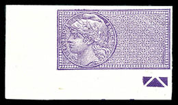 * N°33g, Violet Sans Légende Non Dentelé Cdf, Très Légère Charnière. SUP (certificat)  Qualité: * - Mint/Hinged