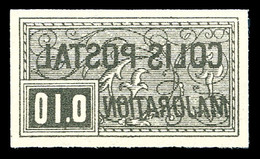 ** N°154A, N° Maury, 10c Gris-noir Non Dentelé, Impression Inversée, Tirage Special De 25 Exemplaires. SUPERBE. R.R.R (s - Ungebraucht