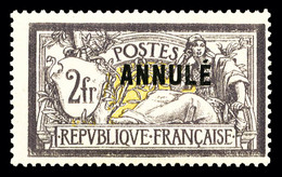 ** N°122-CI 1, CI 1, Cours D'instruction: 2F Violet Et Jaune Surchargé 'ANNULÉ', Très Frais, Jolie Pièce (signé/certific - Lehrkurse