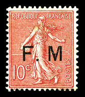 * N°4a, 10c Semeuse, Sans Point Après Le 'M'. TB (signé Brun)  Qualité: *  Cote: 165 Euros - Military Postage Stamps