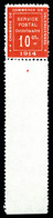 ** N°1, Valenciennes, 10c Rouge Bord De Feuille Integral, SUP (certificat)  Qualité: **  Cote: 1100 Euros - Guerre (timbres De)