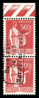 ** N°3, Paix, 50c Rose-rouge En Paire Surchargé Dunkerque, Bord De Feuille Supérieur (signé/certificat)  Qualité: ** - War Stamps