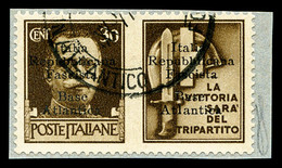 O N°10D, (N° Maury), Timbre De Propagande 30c Sépia Avec Vignette 'Milice' Sur Son Support. SUPERBE. R.R.R (signé Schell - War Stamps