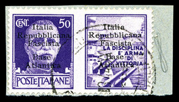 O N°11C, (N° Maury), Timbre De Propagande 50c Violet Avec Vignette 'Marine' Sur Son Support. SUPERBE. R.R.R (signé Schel - Kriegsmarken