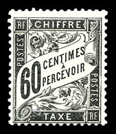 ** N°21, 60c Noir, Fraîcheur Postale. SUP (certificat)  Qualité: ** - 1859-1959 Neufs