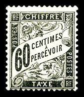 * N°21, 60c Noir, Fraîcheur Postale, SUP (signé Brun/certificat)  Qualité: *  Cote: 1000 Euros - 1859-1959 Neufs