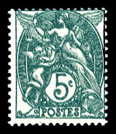 ** N°111a, 5c Blanc, Impression Double. SUP (signé Calves/certificat)  Qualité: **  Cote: 525 Euros - Unused Stamps