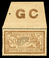 ** N°120d, 50c Brun Et Gris, Bdf Avec Manchette GC, Très Bon Centrage, SUP (certificat)  Qualité: **  Cote: 900 Euros - Unused Stamps