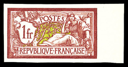 (*) N°121a, 1f Merson Non Dentelé Bdf Latéral. SUP. R. (signé Calves)  Qualité: (*)  Cote: 225 Euros - Unused Stamps