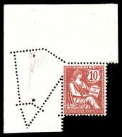 ** N°124, 10c Rose, Piquage Oblique Par Pliage, Cdf. TTB  Qualité: **  Cote: 315 Euros - Ungebraucht