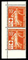 ** N°147b, Croix Rouge De 1914, Paire Verticale De Carnet. TB  Qualité: **  Cote: 250 Euros - Nuovi