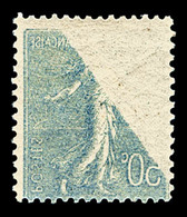 ** N°161, 50c Bleu, Impression Recto-verso Partielle, TB  Qualité: **  Cote: 315 Euros - Ungebraucht