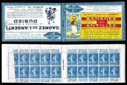 ** N°140-C12, Série 75, BANANES DES ANTILLES Et DUBIED, 2 Timbres Partiellement Imprimés Et Impression Des Timbres Recto - Markenheftchen