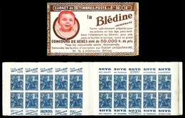 ** N°257-C16, Série 169, BLEDINE, Non Dentelé Accidentel. SUPERBE. R.R. (certificat)  Qualité: **  Cote: 7000 Euros - Libretti