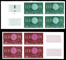 ** N°1266/67, Paire Europa De 1960 En Blocs De 4 Bdf. TB  Qualité: **  Cote: 660 Euros - Ohne Zuordnung