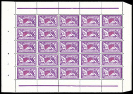 ** N°240, 3F Lilas Et Carmin En Feuille De 25 Exemplaires Avec Liseret, Fraîcheur Postale, Très Bon Centrage, SUPERBE (c - Ganze Bögen