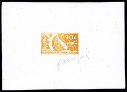 (*) N°326, Expo De Paris 1937: Epreuve De Couleur En Orange Signée, SUP (certificat)  Qualité: (*) - Epreuves D'artistes