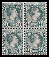 ** N°7, Charles III, 40c Bleu Sur Rose En Bloc De Quatre, Fraîcheur Postale, SUP (certificat)  Qualité: ** - Sonstige & Ohne Zuordnung