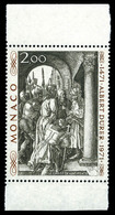 ** N°876A, Non émis: Légende Albert Dûrer Au Lieu De Albrecht Bord De Feuille, TTB (certificat)  Qualité: **  Cote: 5500 - Altri & Non Classificati