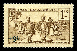 * N°162a, 1f +9f Brun, Surcharge Bleu Noir. TB (signé Brun)  Qualité: *  Cote: 180 Euros - Unused Stamps