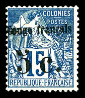 * N°2, 5c Sur 15c Bleu. TB (signé Scheller/certificat)  Qualité: *  Cote: 500 Euros - Unused Stamps