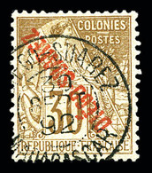 O N°21a, 30c Brun, Surcharge Renversée, Très Bon Centrage. SUP. R.R. (signé Brun/certificat)  Qualité: O  Cote: 1800 Eur - Used Stamps