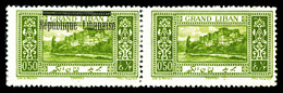 * N°85, Variété Sans Surcharge Tenant à Normal En Paire, Petits Défauts Mais Très Beau D'aspect, Spectaculaire (signé Br - Unused Stamps