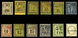 * N°1/12, Les 12 Valeurs TB (certificat)  Qualité: *  Cote: 777 Euros - Unused Stamps