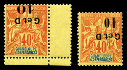 ** N°46, 10c 40c Rouge Orange: 2 Ex Surcharges Renversée Type G Et K*. TB  Qualité: **  Cote: 175 Euros - Unused Stamps