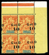 ** N°46a/d, 10c Sur 40c Orange, Surcharge à Cheval Sur Bd4 Dont '1' Renversé. TTB (certificat)  Qualité: **  Cote: 395 E - Unused Stamps