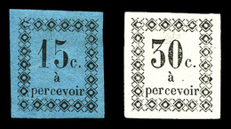 * Taxe, N°4/5, 15c Noir Sur Bleu Et 30c Noir (pelurage)  Qualité: *  Cote: 260 Euros - Unused Stamps