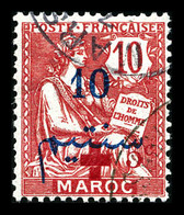 O N°58, +5c Sur 10c, SUP (certificat)  Qualité: O  Cote: 570 Euros - Used Stamps