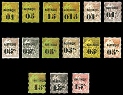 * N°3/18, Série Complète (N°9 (*)) (sf N°15), Les 15 Valeurs SUP. R. (certificat)  Qualité: *  Cote: 2881 Euros - Unused Stamps