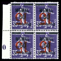 ** N°40a, 15 S 50p. S 35c: Surcharge Renversée En Bloc De Quatre Bdf Millésime '1920', 2 Ex *. TB (certificat)  Qualité: - Unused Stamps