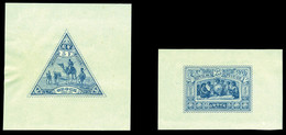 (*) N°54 Et 61, Deux épreuves En Bleu Sur Feuillets. TTB. R. (certificat)  Qualité: (*) - Unused Stamps