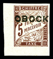 * Taxe, N°18, 5f Marron, Coin De Feuille. SUP (signé Brun/certificat)  Qualité: *  Cote: 630 Euros - Unused Stamps