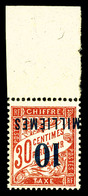 ** Taxe, N°7a, 10m Sur 30c Rouge-carmin: Surcharge Renversée Bdf, SUP (signé Calves)  Qualité: **  Cote: 234 Euros - Unused Stamps