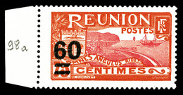 ** N°98a, 60 Sur 75c Rouge Et Rose-lilas: Double Surcharge, Bdf. TTB (signé Brun/certificat)  Qualité: **  Cote: 468 Eur - Unused Stamps